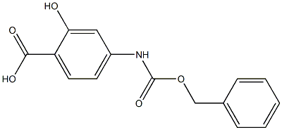 4-{[(benzyloxy)carbonyl]amino}-2-hydroxybenzoic acid Struktur