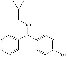 4-{[(cyclopropylmethyl)amino](phenyl)methyl}phenol Struktur