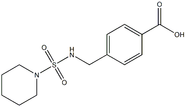 4-{[(piperidine-1-sulfonyl)amino]methyl}benzoic acid Struktur