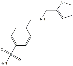 4-{[(thiophen-2-ylmethyl)amino]methyl}benzene-1-sulfonamide Struktur