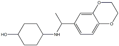 4-{[1-(2,3-dihydro-1,4-benzodioxin-6-yl)ethyl]amino}cyclohexan-1-ol Struktur