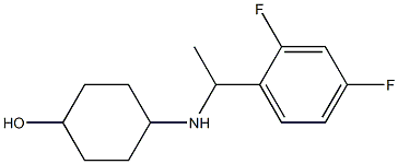 4-{[1-(2,4-difluorophenyl)ethyl]amino}cyclohexan-1-ol Struktur