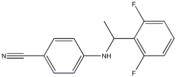 4-{[1-(2,6-difluorophenyl)ethyl]amino}benzonitrile Struktur