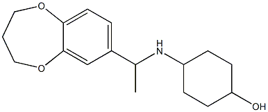 4-{[1-(3,4-dihydro-2H-1,5-benzodioxepin-7-yl)ethyl]amino}cyclohexan-1-ol Struktur