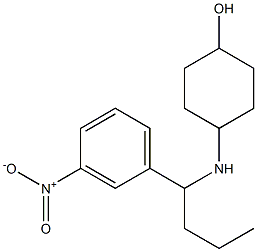 4-{[1-(3-nitrophenyl)butyl]amino}cyclohexan-1-ol Struktur