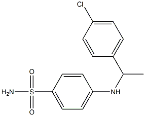 4-{[1-(4-chlorophenyl)ethyl]amino}benzene-1-sulfonamide Struktur