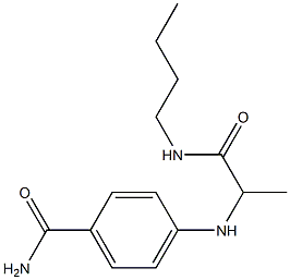 4-{[1-(butylcarbamoyl)ethyl]amino}benzamide Struktur