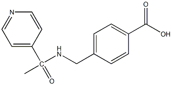 4-{[1-(pyridin-4-yl)acetamido]methyl}benzoic acid Struktur