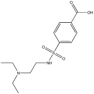 4-{[2-(diethylamino)ethyl]sulfamoyl}benzoic acid Struktur