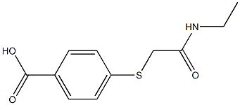 4-{[2-(ethylamino)-2-oxoethyl]thio}benzoic acid Struktur