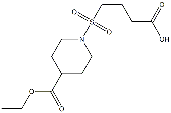 4-{[4-(ethoxycarbonyl)piperidine-1-]sulfonyl}butanoic acid Struktur