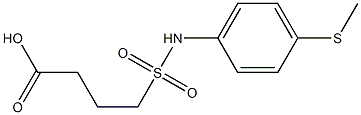 4-{[4-(methylsulfanyl)phenyl]sulfamoyl}butanoic acid Struktur