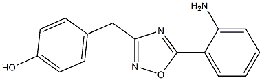 4-{[5-(2-aminophenyl)-1,2,4-oxadiazol-3-yl]methyl}phenol Struktur