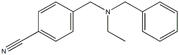 4-{[benzyl(ethyl)amino]methyl}benzonitrile Struktur