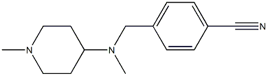 4-{[methyl(1-methylpiperidin-4-yl)amino]methyl}benzonitrile Struktur