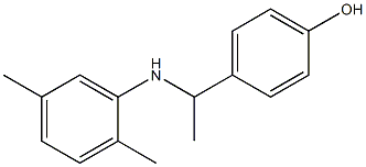 4-{1-[(2,5-dimethylphenyl)amino]ethyl}phenol Struktur