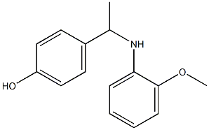 4-{1-[(2-methoxyphenyl)amino]ethyl}phenol Struktur