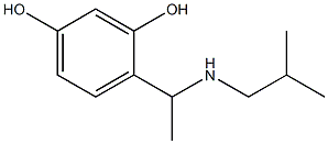 4-{1-[(2-methylpropyl)amino]ethyl}benzene-1,3-diol Struktur