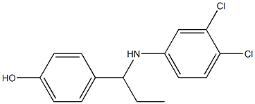 4-{1-[(3,4-dichlorophenyl)amino]propyl}phenol Struktur