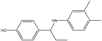 4-{1-[(3,4-dimethylphenyl)amino]propyl}phenol Struktur