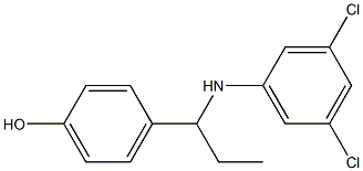 4-{1-[(3,5-dichlorophenyl)amino]propyl}phenol Struktur