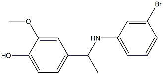 4-{1-[(3-bromophenyl)amino]ethyl}-2-methoxyphenol Struktur