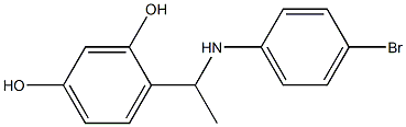 4-{1-[(4-bromophenyl)amino]ethyl}benzene-1,3-diol Struktur