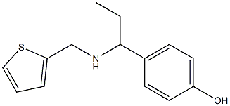 4-{1-[(thiophen-2-ylmethyl)amino]propyl}phenol Struktur