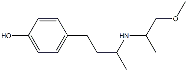 4-{3-[(1-methoxypropan-2-yl)amino]butyl}phenol Struktur