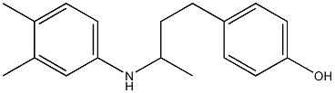 4-{3-[(3,4-dimethylphenyl)amino]butyl}phenol Struktur