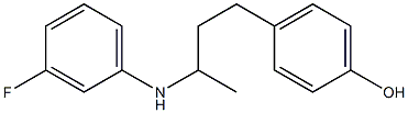 4-{3-[(3-fluorophenyl)amino]butyl}phenol Struktur