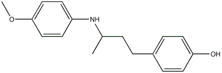 4-{3-[(4-methoxyphenyl)amino]butyl}phenol Struktur