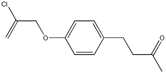 4-{4-[(2-chloroprop-2-enyl)oxy]phenyl}butan-2-one Struktur