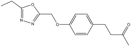 4-{4-[(5-ethyl-1,3,4-oxadiazol-2-yl)methoxy]phenyl}butan-2-one Struktur