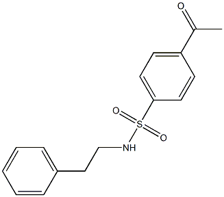 4-acetyl-N-(2-phenylethyl)benzene-1-sulfonamide Struktur