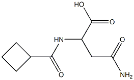 4-amino-2-[(cyclobutylcarbonyl)amino]-4-oxobutanoic acid Struktur