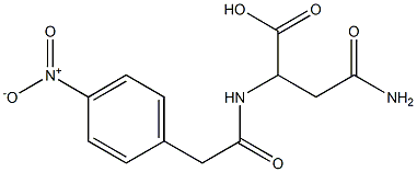 4-amino-2-{[(4-nitrophenyl)acetyl]amino}-4-oxobutanoic acid Struktur