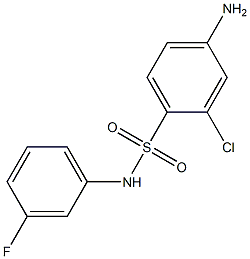 4-amino-2-chloro-N-(3-fluorophenyl)benzene-1-sulfonamide Struktur