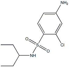 4-amino-2-chloro-N-(pentan-3-yl)benzene-1-sulfonamide Struktur