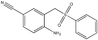 4-amino-3-[(benzenesulfonyl)methyl]benzonitrile Struktur