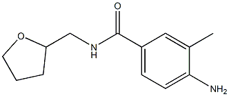 4-amino-3-methyl-N-(tetrahydrofuran-2-ylmethyl)benzamide Struktur