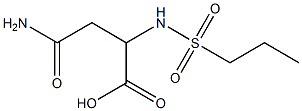 4-amino-4-oxo-2-[(propylsulfonyl)amino]butanoic acid Struktur