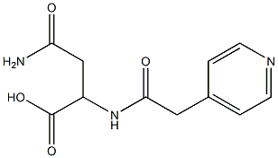 4-amino-4-oxo-2-[(pyridin-4-ylacetyl)amino]butanoic acid Struktur