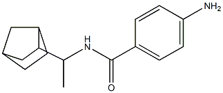 4-amino-N-(1-{bicyclo[2.2.1]heptan-2-yl}ethyl)benzamide Struktur