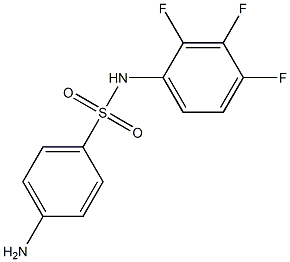 4-amino-N-(2,3,4-trifluorophenyl)benzene-1-sulfonamide Struktur