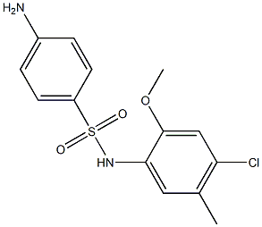 4-amino-N-(4-chloro-2-methoxy-5-methylphenyl)benzene-1-sulfonamide Struktur