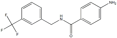 4-amino-N-{[3-(trifluoromethyl)phenyl]methyl}benzamide Struktur