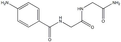 4-amino-N-{2-[(2-amino-2-oxoethyl)amino]-2-oxoethyl}benzamide Struktur