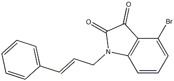 4-bromo-1-(3-phenylprop-2-en-1-yl)-2,3-dihydro-1H-indole-2,3-dione Struktur