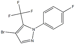 4-bromo-1-(4-fluorophenyl)-5-(trifluoromethyl)-1H-pyrazole Struktur